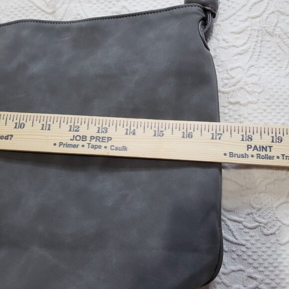 8 Other Reasons Stone Gray Suedette Betsy Slouch Tote Shoulder Bag - Picture 5 of 7